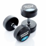 Dumbbell rubber rond 22kg Muscle power