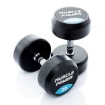 Dumbbell rubber rond 28kg Muscle power