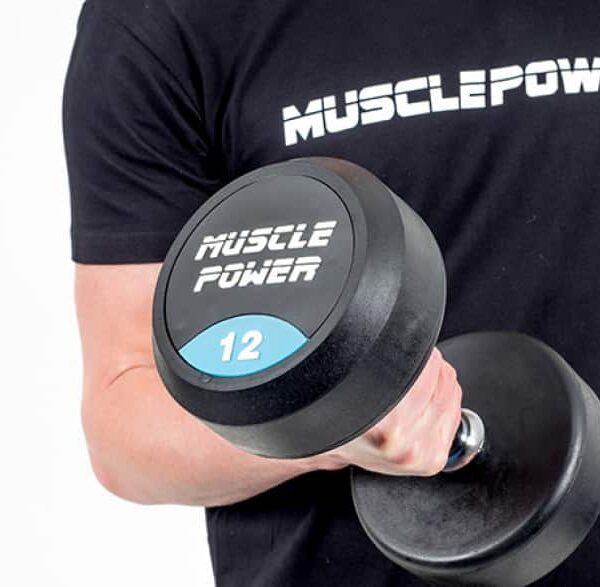 dumbbell gewicht rubber rond Muscle Power