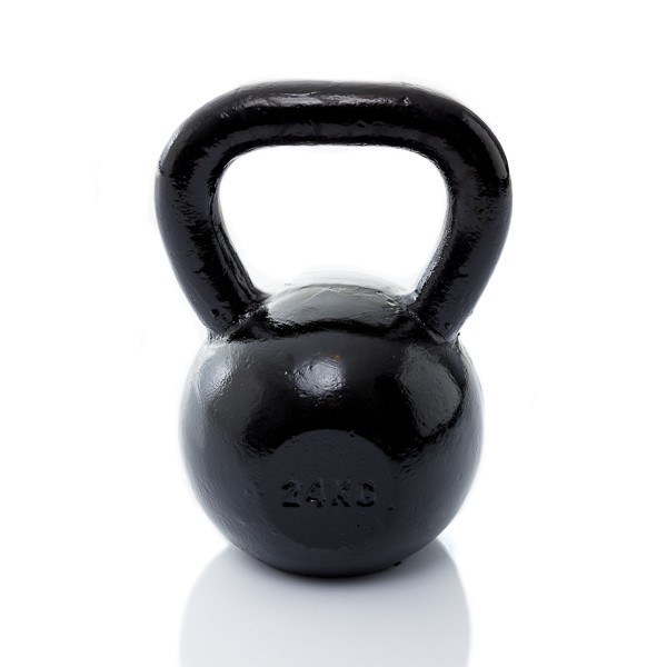Muscle Power Gietijzeren Kettlebell - Zwart - 24 kg