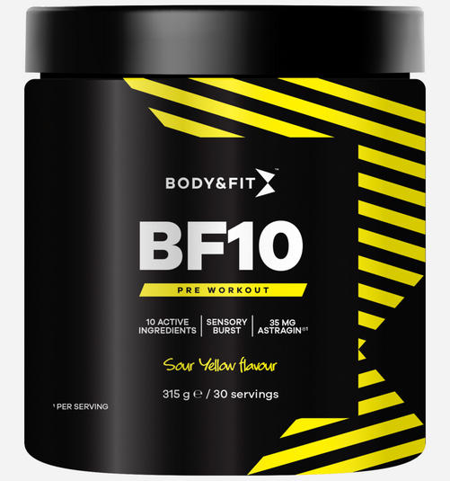 BF10 Pre-workout | Body & Fit | Sour Yellow | 30 servings (315 gram)