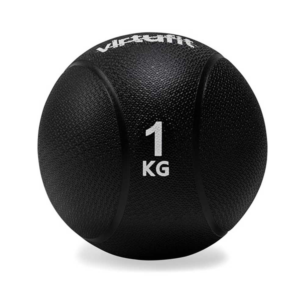 VirtuFit Medicijnbal Pro - Medicine Ball - 1 kg - Rubber - Zwart