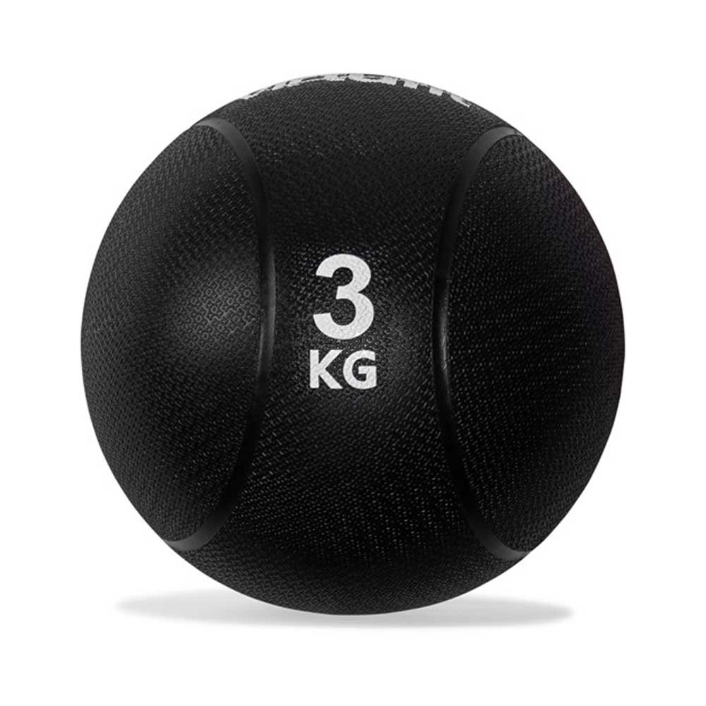 VirtuFit Medicijnbal Pro - Medicine Ball - 3 kg - Rubber - Zwart